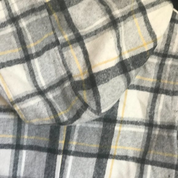 OLD NAVY SIZE X SMALL FLANNEL HOOD JACKET ZIP FRONT NW  PLAID - Picture 3 of 5